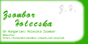 zsombor holecska business card